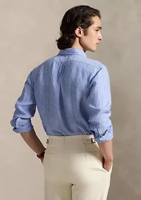 Classic Fit Striped Linen Shirt