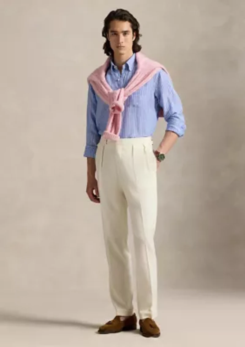 Classic Fit Striped Linen Shirt