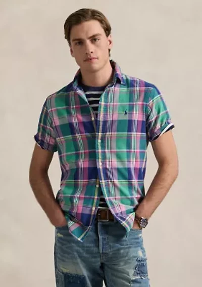 Classic Fit Plaid Oxford Shirt