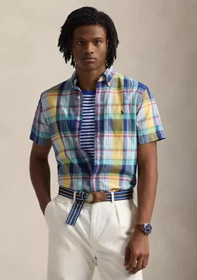 Classic Fit Plaid Oxford Shirt