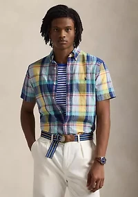 Classic Fit Plaid Oxford Shirt