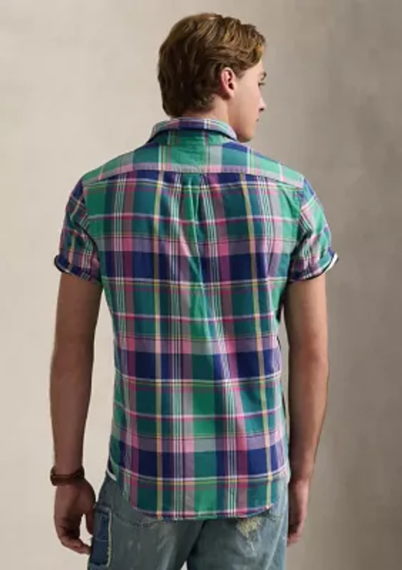 Classic Fit Plaid Oxford Shirt
