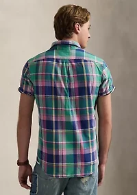 Classic Fit Plaid Oxford Shirt