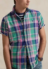 Classic Fit Plaid Oxford Shirt