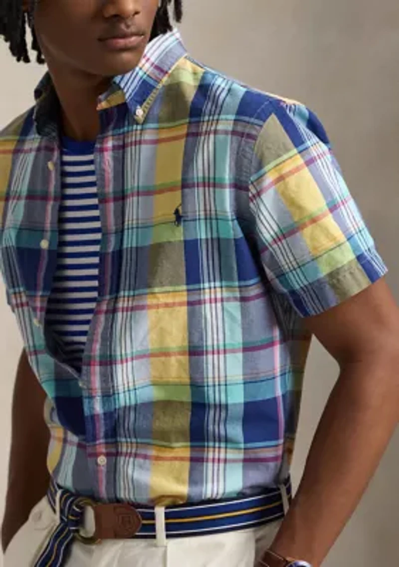 Classic Fit Plaid Oxford Shirt