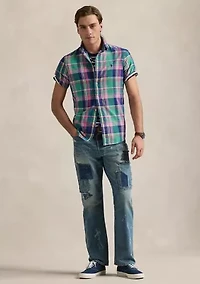 Classic Fit Plaid Oxford Shirt