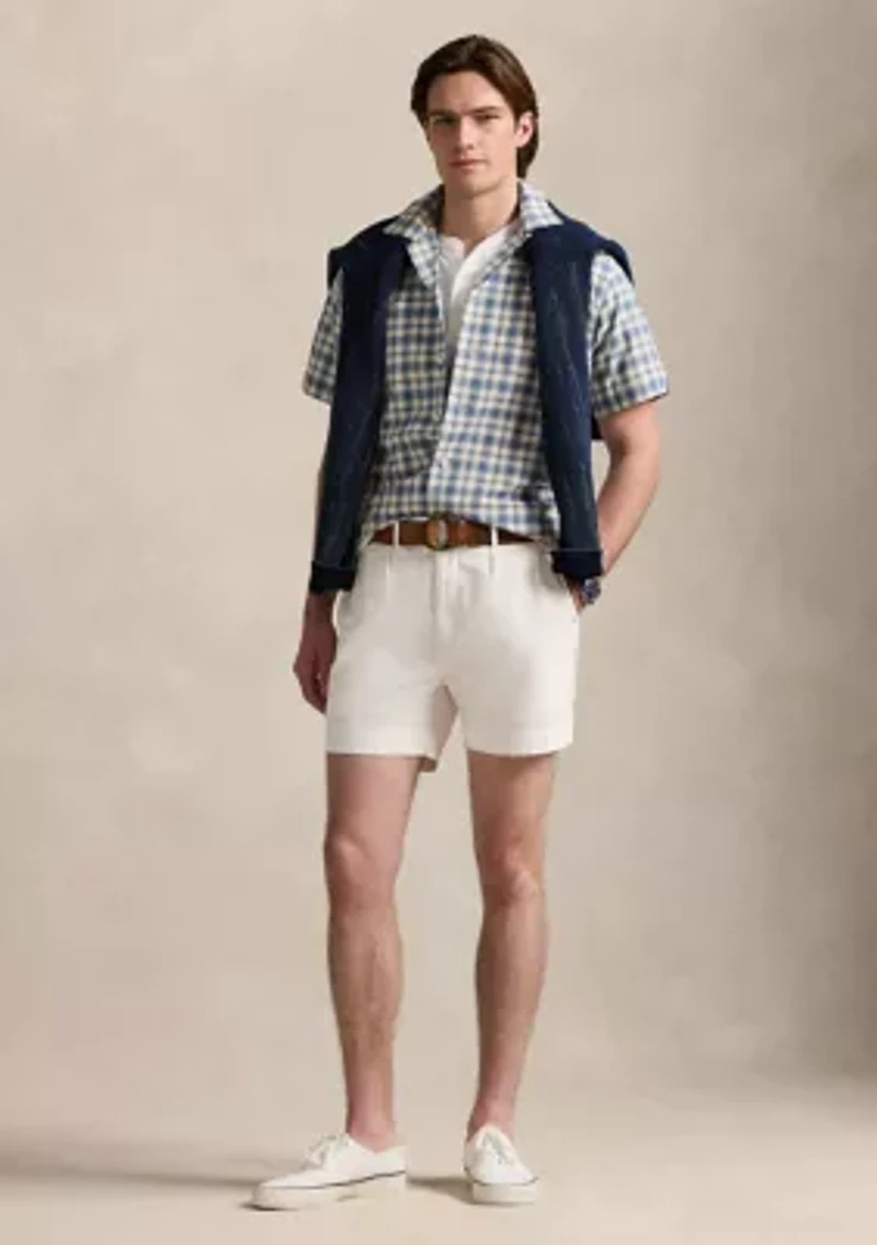 Classic Fit Plaid Oxford Camp Work Shirt