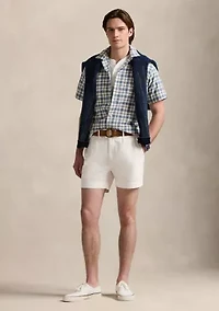 Classic Fit Plaid Oxford Camp Work Shirt