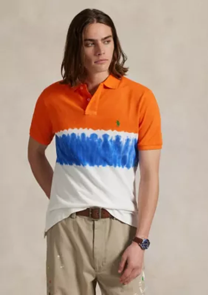 Classic Fit Dip Dyed Mesh Polo Shirt