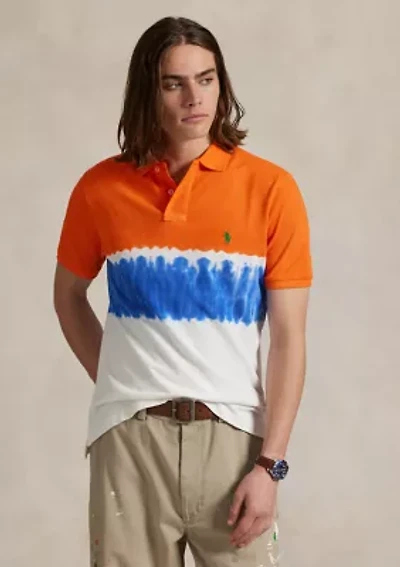 Classic Fit Dip Dyed Mesh Polo Shirt