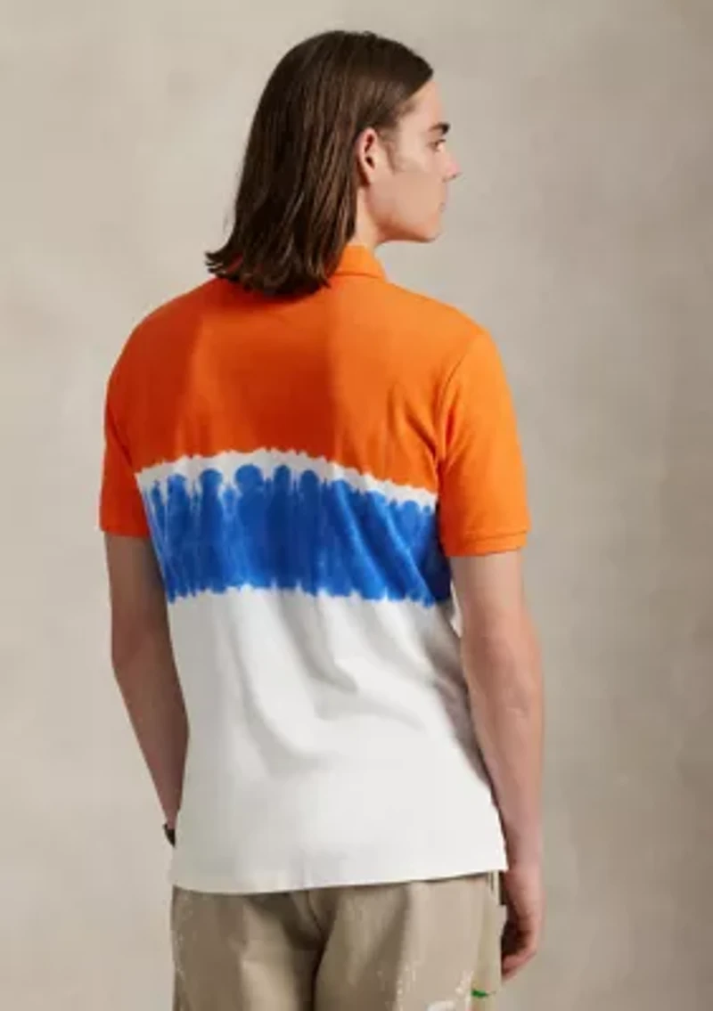 Classic Fit Dip Dyed Mesh Polo Shirt