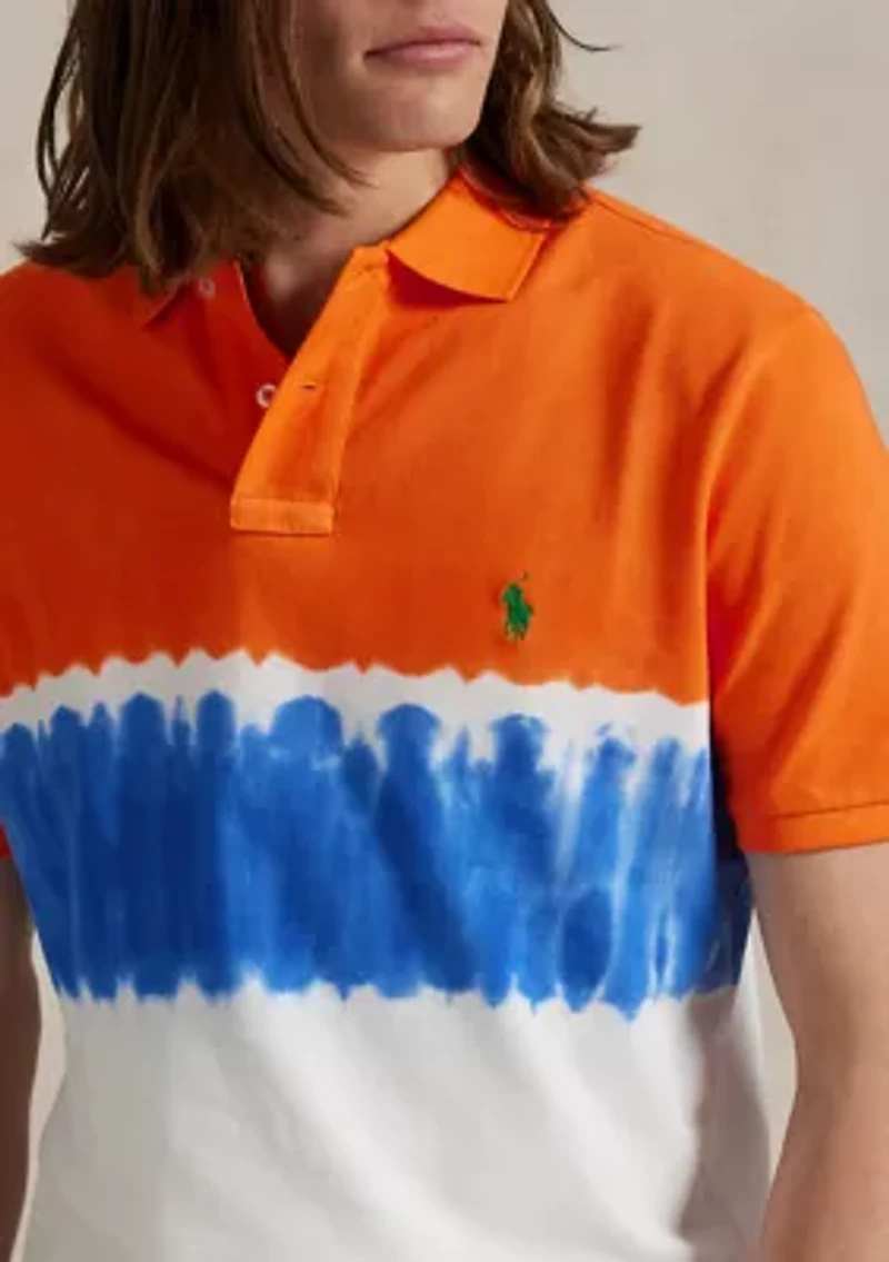 Classic Fit Dip Dyed Mesh Polo Shirt