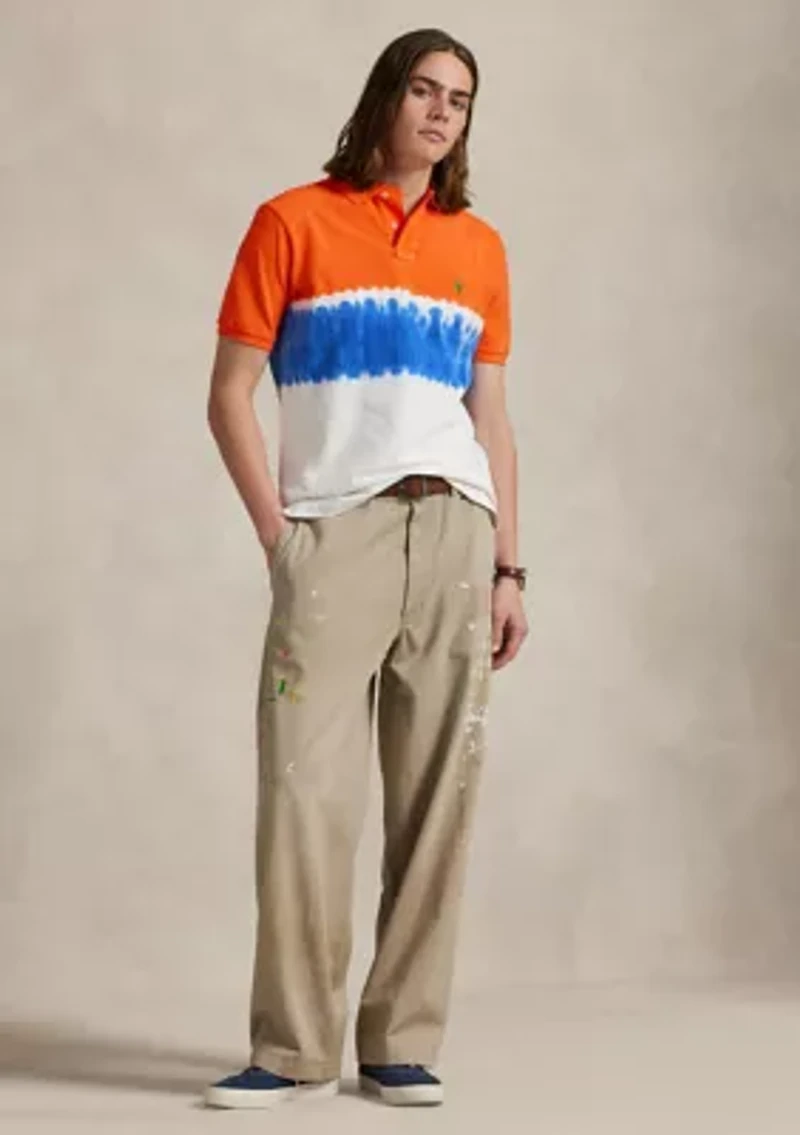 Classic Fit Dip Dyed Mesh Polo Shirt