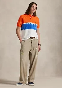 Classic Fit Dip Dyed Mesh Polo Shirt