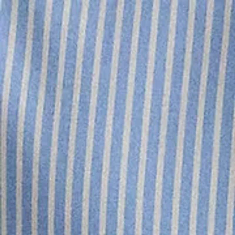 Classic Fit Striped Stretch Poplin Shirt