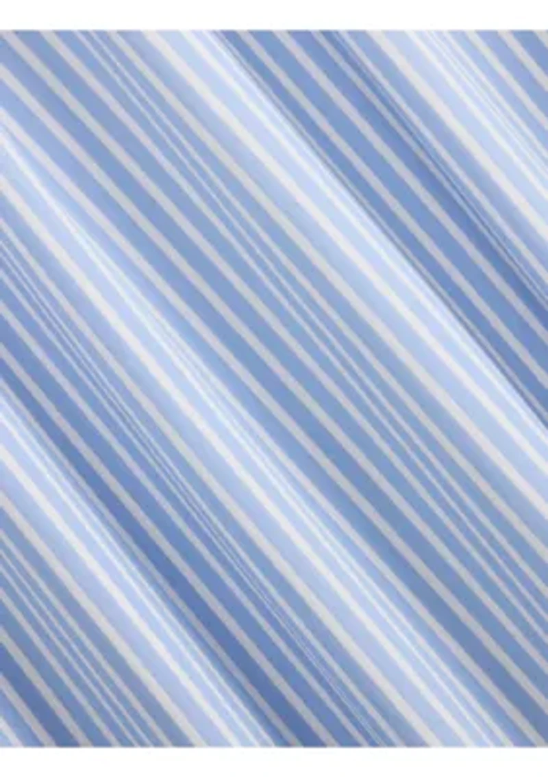 Classic Fit Striped Stretch Poplin Shirt