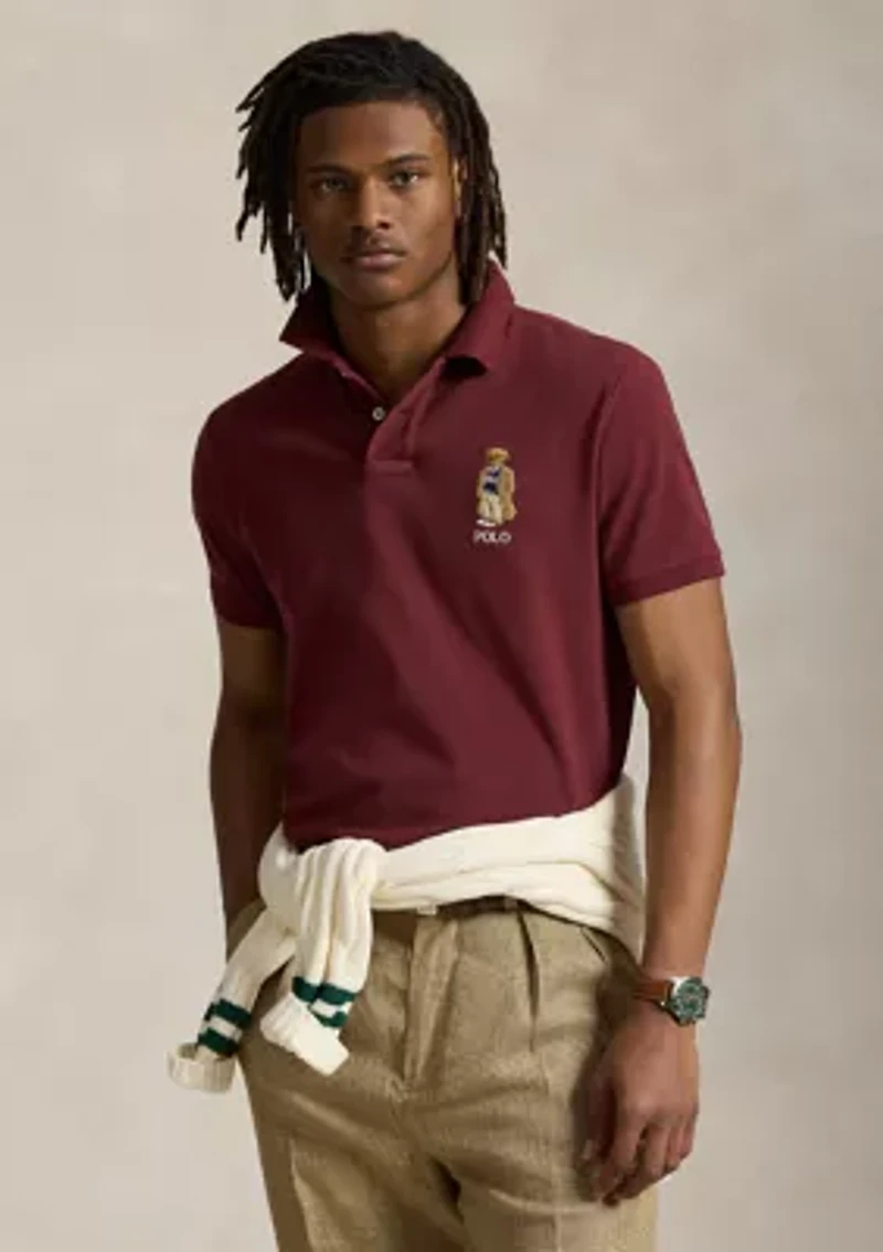 Custom Slim Polo Bear Mesh Shirt