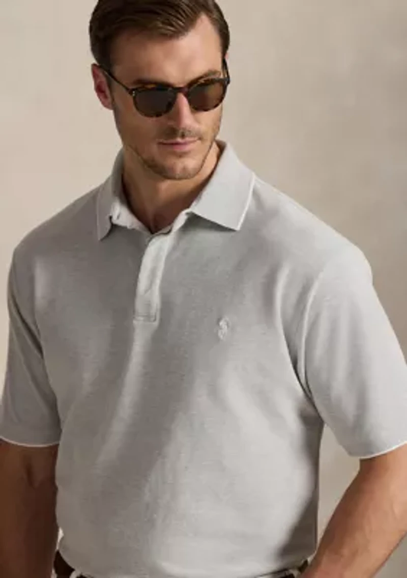 Big & Tall Stretch Oxford Mesh Polo Shirt
