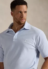 Big & Tall Stretch Oxford Mesh Polo Shirt
