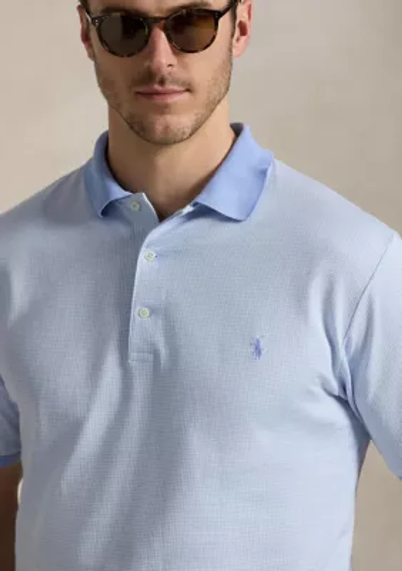Big & Tall Houndstooth Jersey Polo Shirt