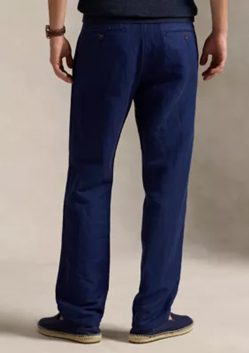 Straight Fit Houndstooth Twill Pants