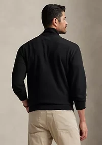 Big & Tall Luxury Jersey Quarter-Zip Pullover