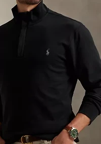Big & Tall Luxury Jersey Quarter-Zip Pullover