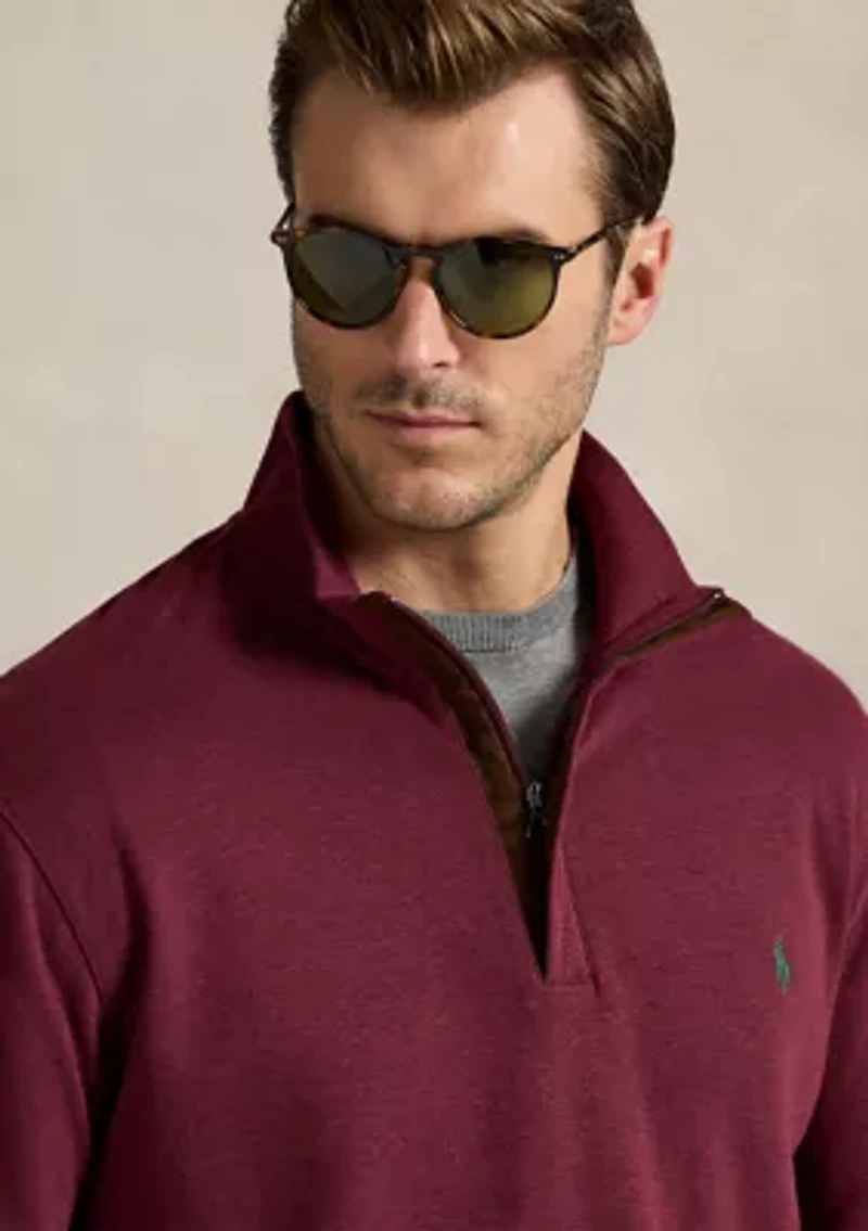 Big & Tall Luxury Jersey Quarter-Zip Pullover