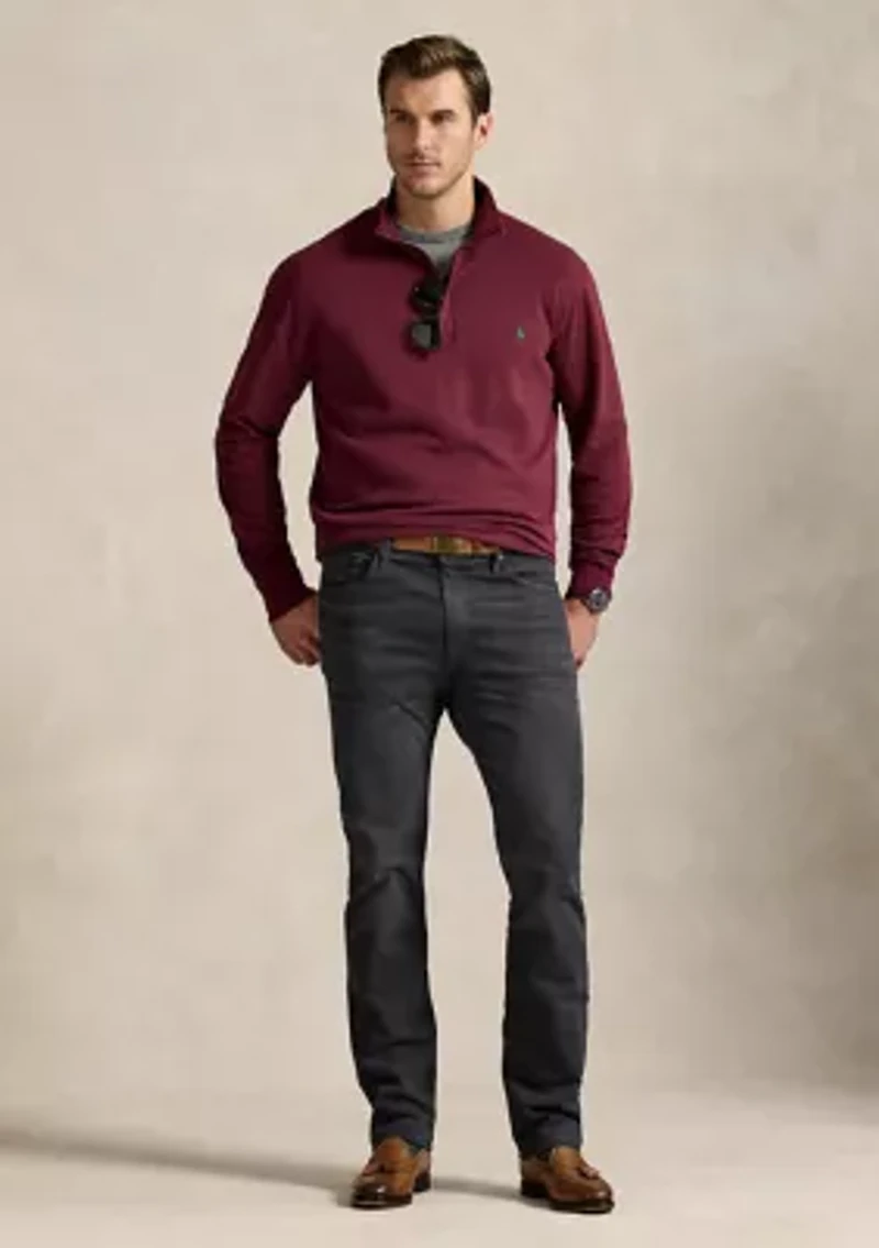 Big & Tall Luxury Jersey Quarter-Zip Pullover