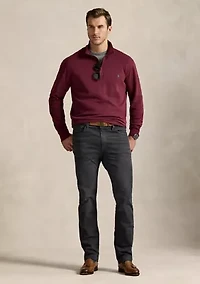 Big & Tall Luxury Jersey Quarter-Zip Pullover