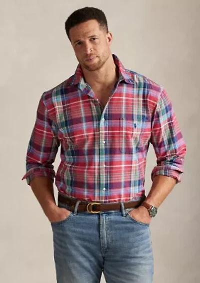 Big & Tall Plaid Oxford Shirt
