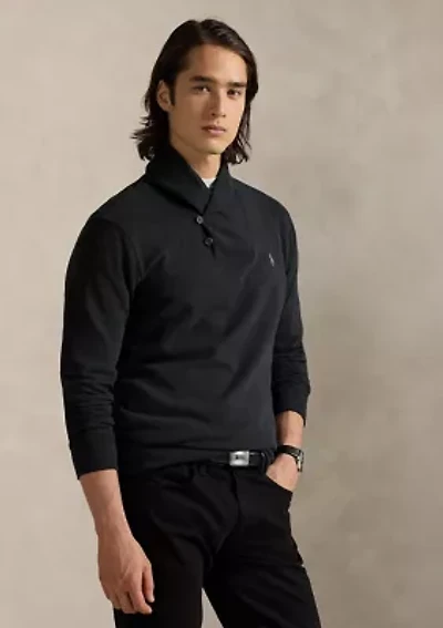Luxury Jersey Shawl-Collar Pullover