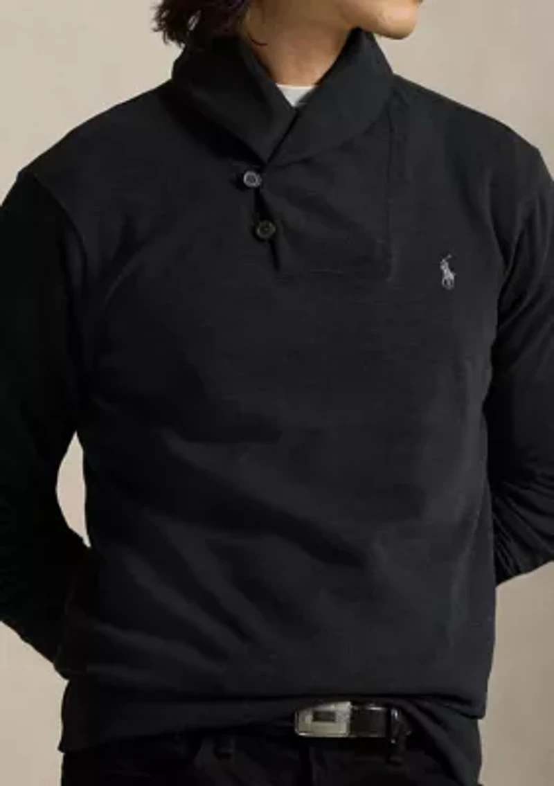 Luxury Jersey Shawl-Collar Pullover