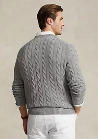 Big & Tall Cable-Knit Cotton Sweater