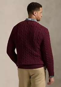 Big & Tall Cable-Knit Cotton Sweater