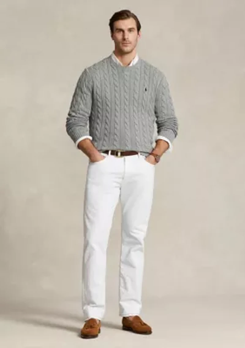 Big & Tall Cable-Knit Cotton Sweater