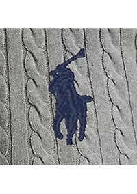 Big & Tall Cable-Knit Cotton Sweater