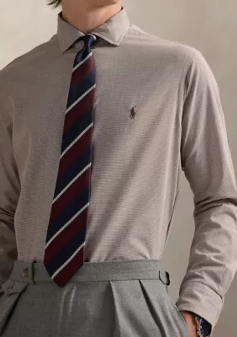 Classic Fit Houndstooth Twill Shirt