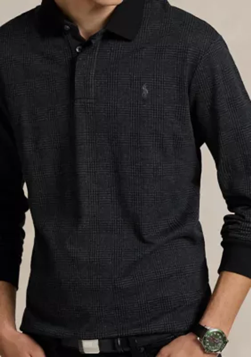 Classic Fit Glen Plaid Jersey Polo Shirt