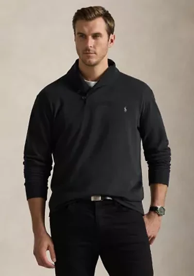 Big & Tall Luxury Jersey Shawl-Collar Pullover