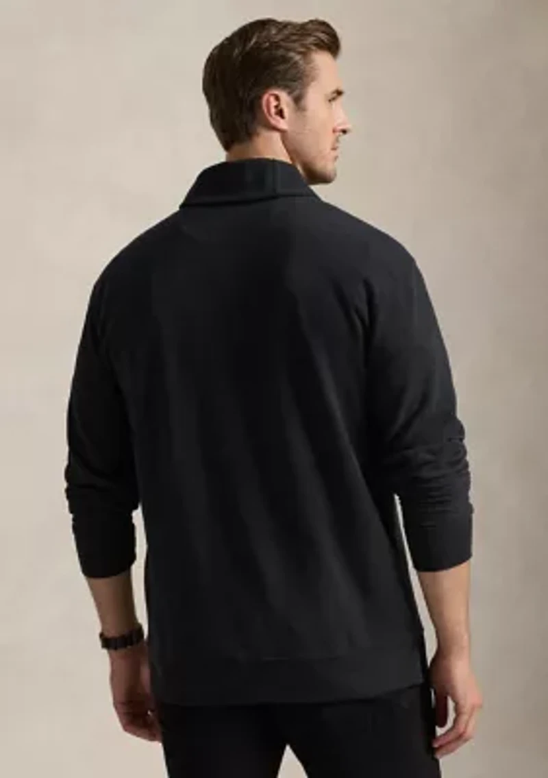 Big & Tall Luxury Jersey Shawl-Collar Pullover