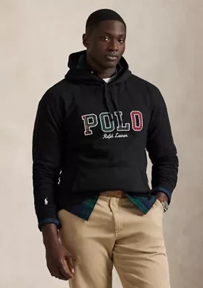 Big & Tall The RL Fleece Plaid-Logo Hoodie