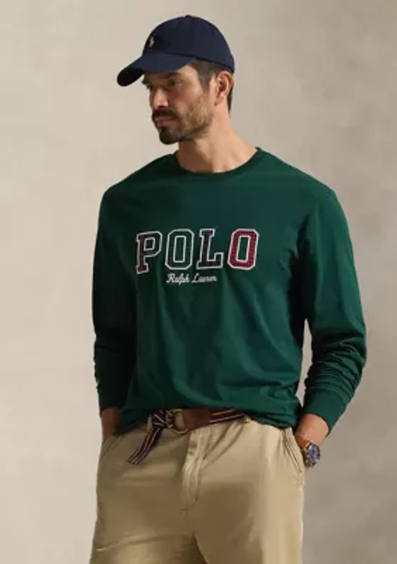 Big & Tall Plaid-Logo Jersey T-Shirt