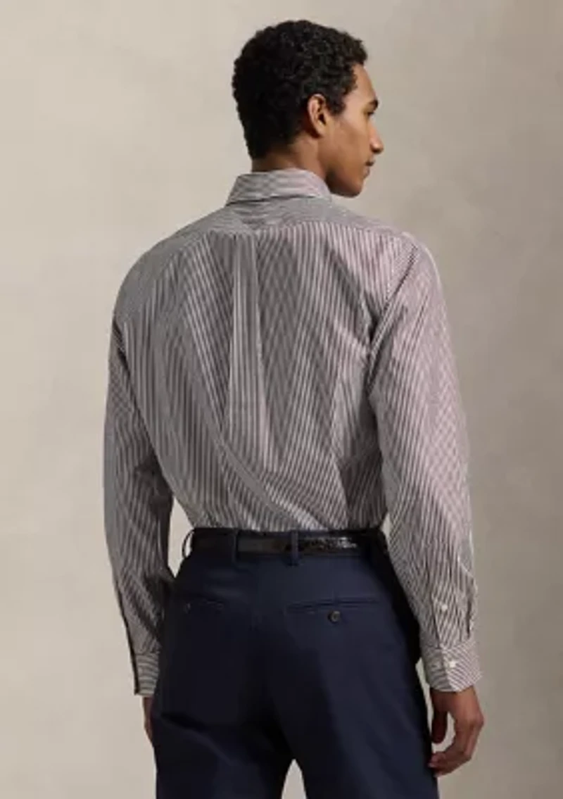 Classic Fit Striped Poplin Shirt