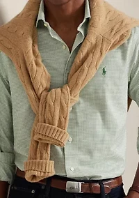 Classic Fit Checked Basket Weave Shirt