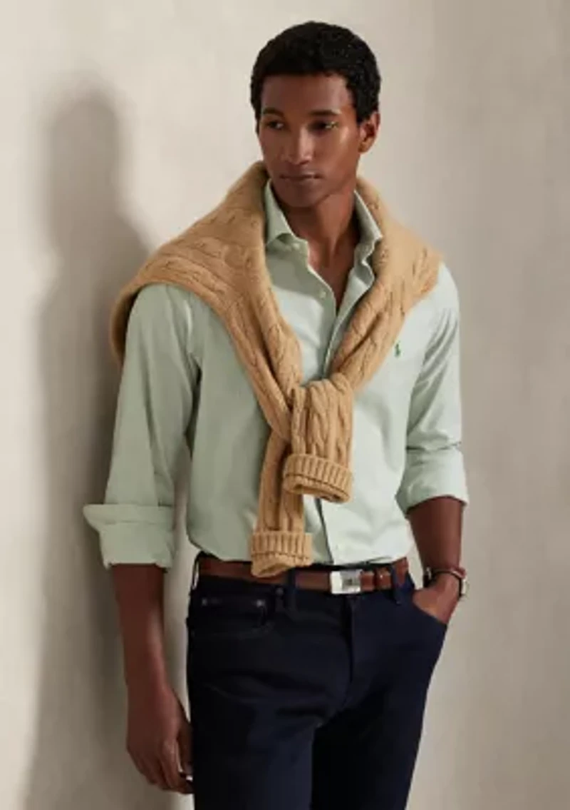 Classic Fit Checked Basket Weave Shirt