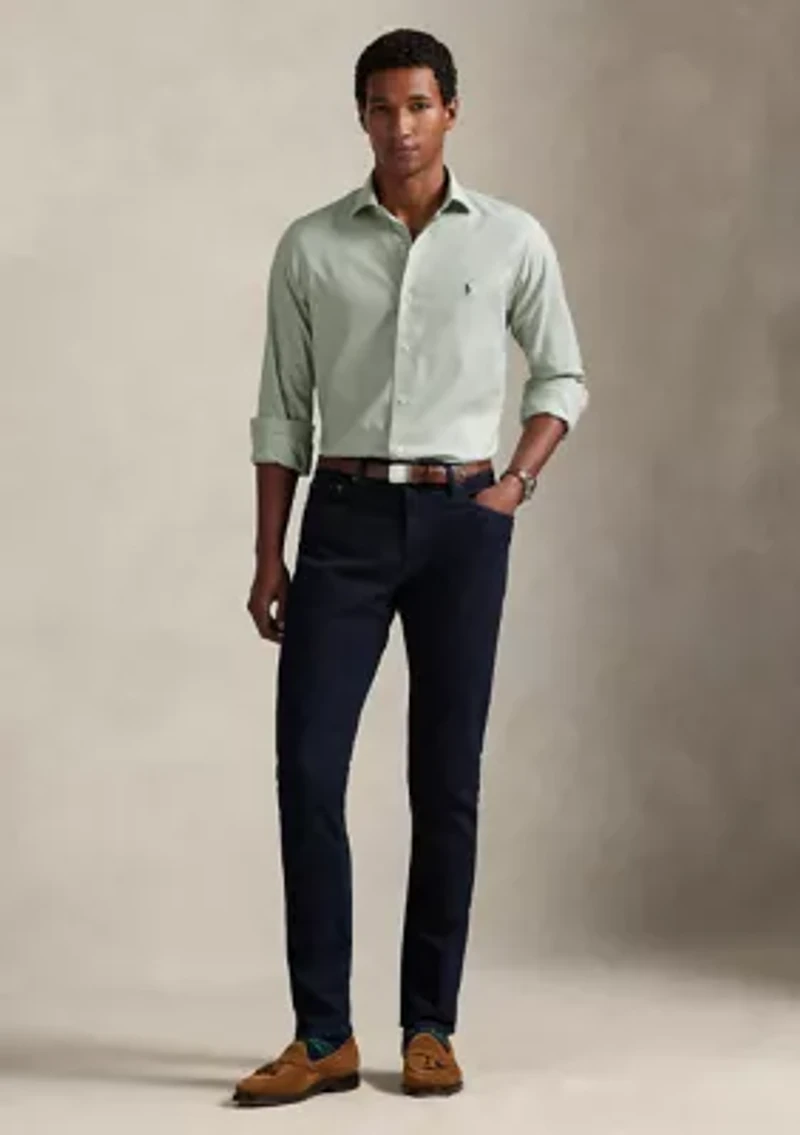 Classic Fit Checked Basket Weave Shirt