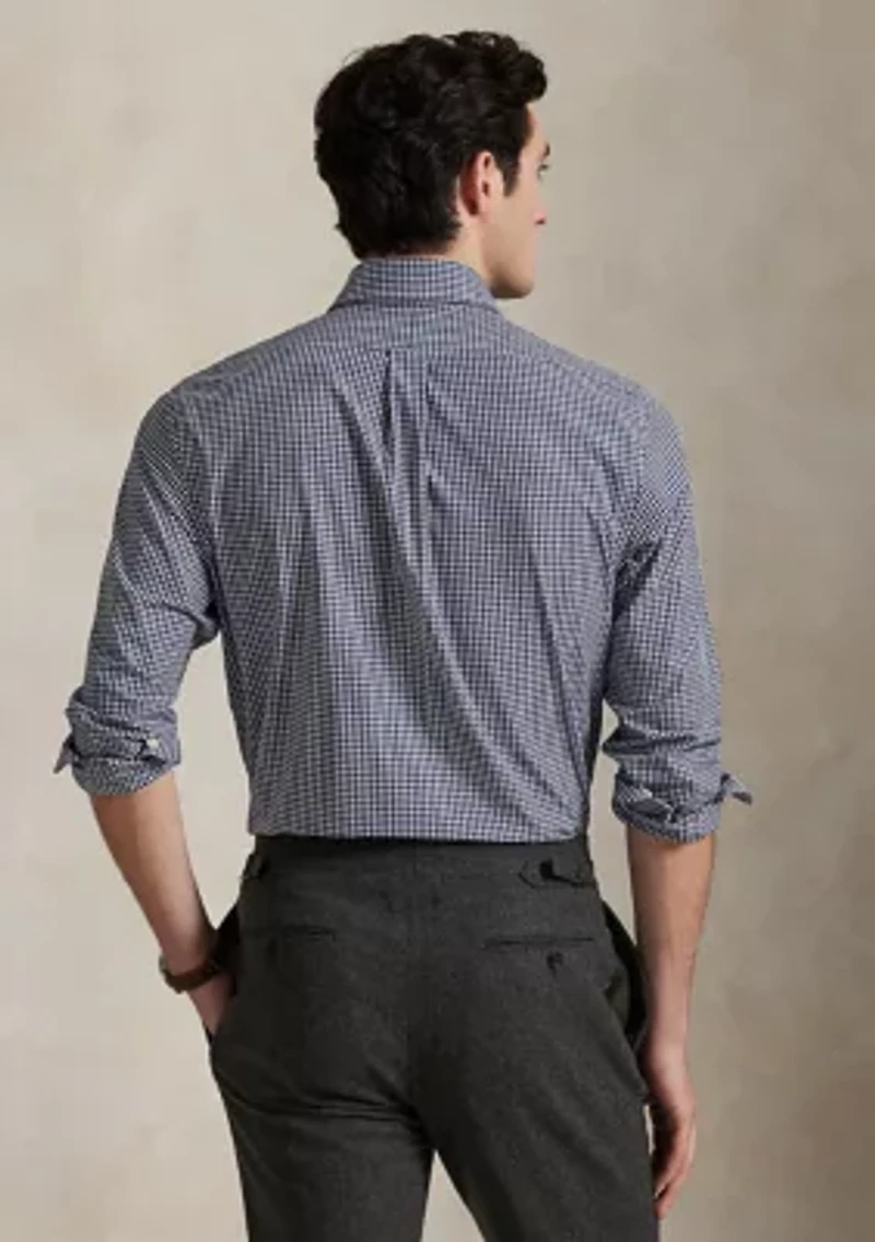 Classic Fit Gingham Stretch Poplin Shirt