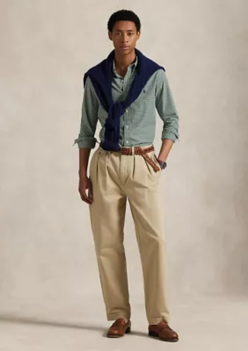 Classic Fit Gingham Stretch Poplin Shirt