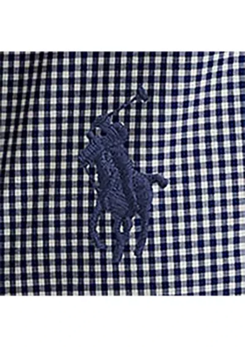 Classic Fit Gingham Stretch Poplin Shirt